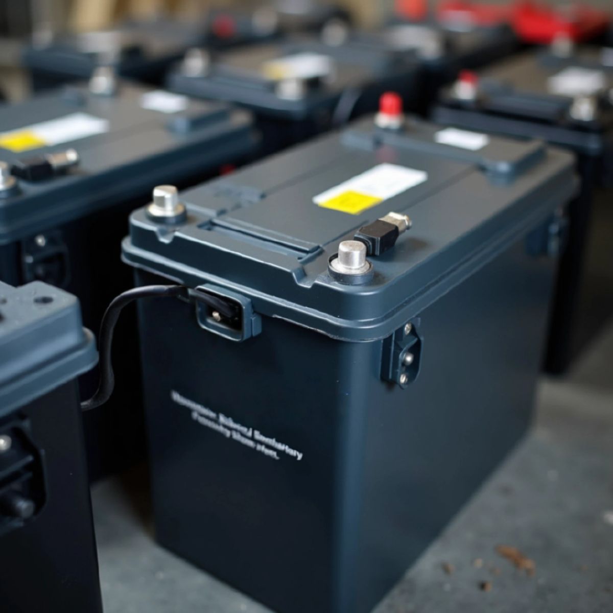 RV battery bank and power storage components